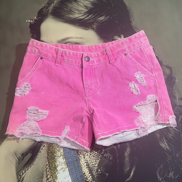 None Pants - ⚫️Pink Hot Denim Shorts. Size - 30
